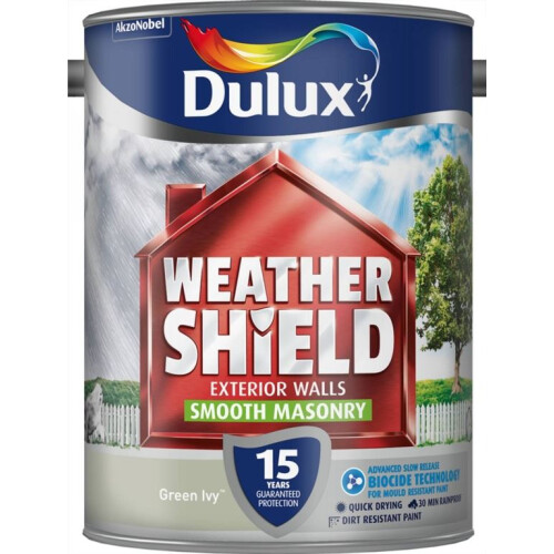 Dulux Dulux Weathershield Smooth Masonry Paint 5L Green Ivy