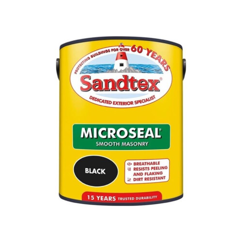 Sandtex Sandtex Microseal Smooth Masonry Black 5L 2