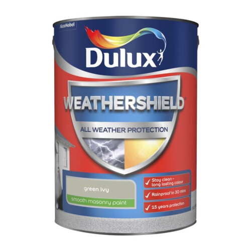 Dulux Dulux Weathershield Smooth Masonry Paint 5L Green Ivy 2