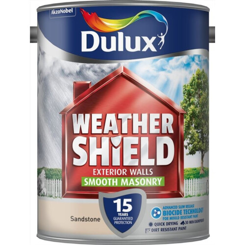 Dulux Dulux Weathershield Smooth Masonry Paint 5L Sandstone