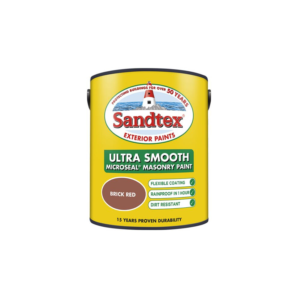 Sandtex Microseal Smooth Masonry Brick 5L Red