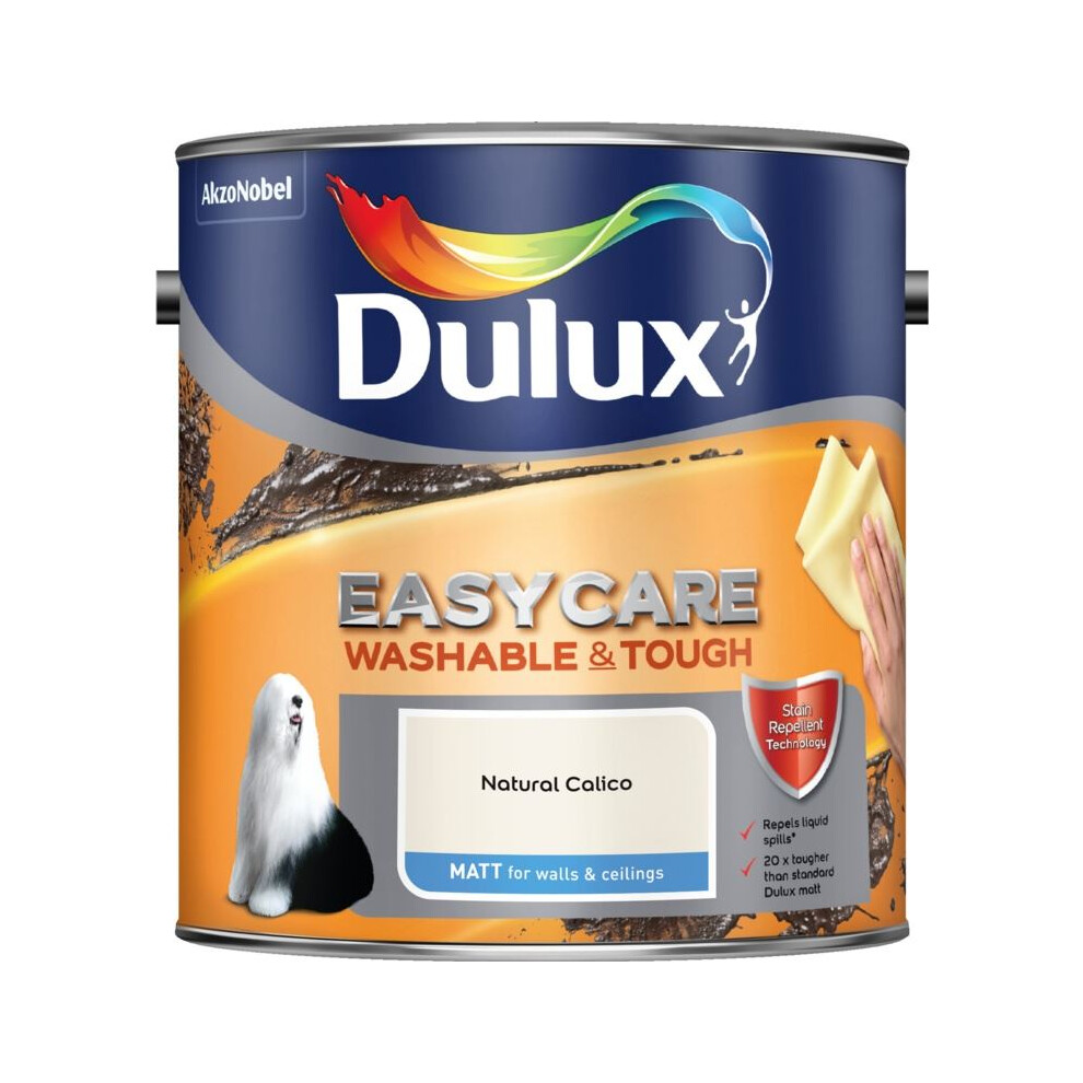 Dulux Easycare Washable and Tough Matt Paint, Natural Calico 2.5 L