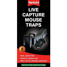 Rentokil PTM80 Live Capture Mouse Traps Pack of 2