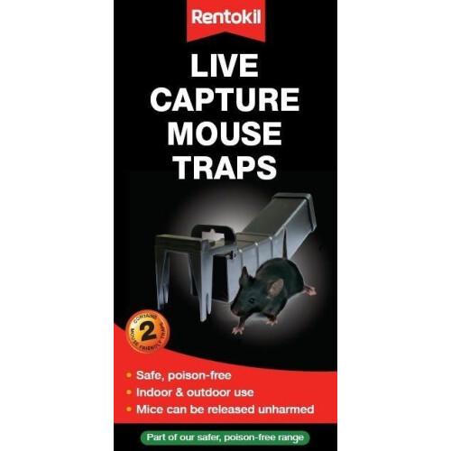 Rentokil PTM80 Live Capture Mouse Traps Pack of 2