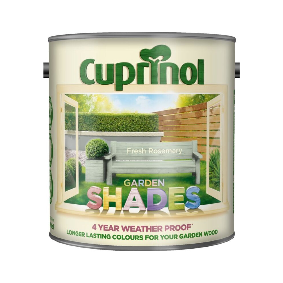 Cuprinol CUPGSFR25L 2.5 Litre Garden Shades Paint - Fresh Rosemary