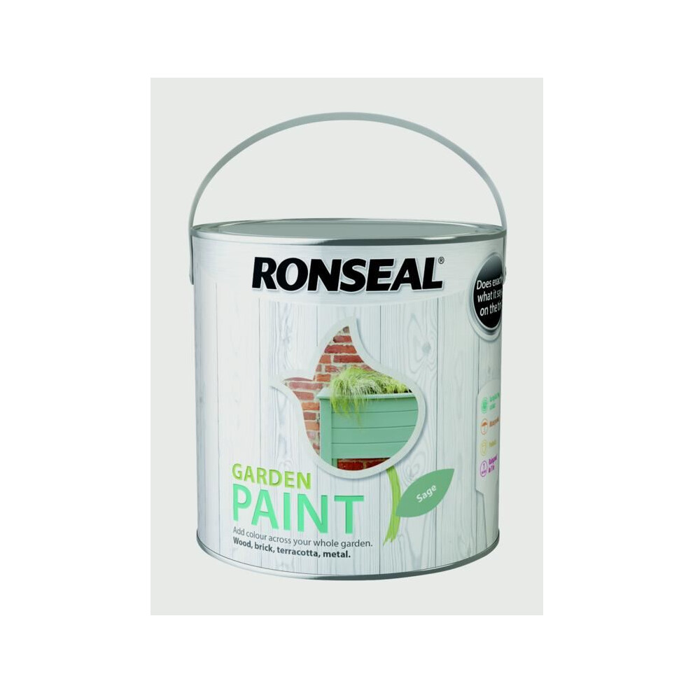 Ronseal RSLGPSA25L GPSA25L Garden Paint Sage 2.5 Litre