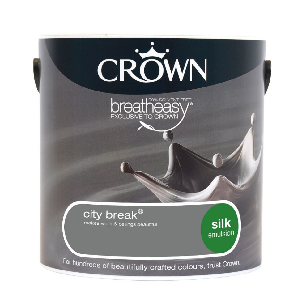 (City Break) Crown Silk Paint Emulsion Walls & Ceilings 2.5L 5010131539916