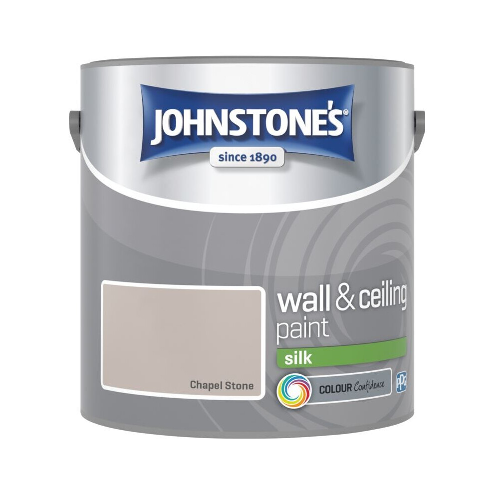 (Chapel Stone, 2.5l) Johnstones Silk Emulsion Paint