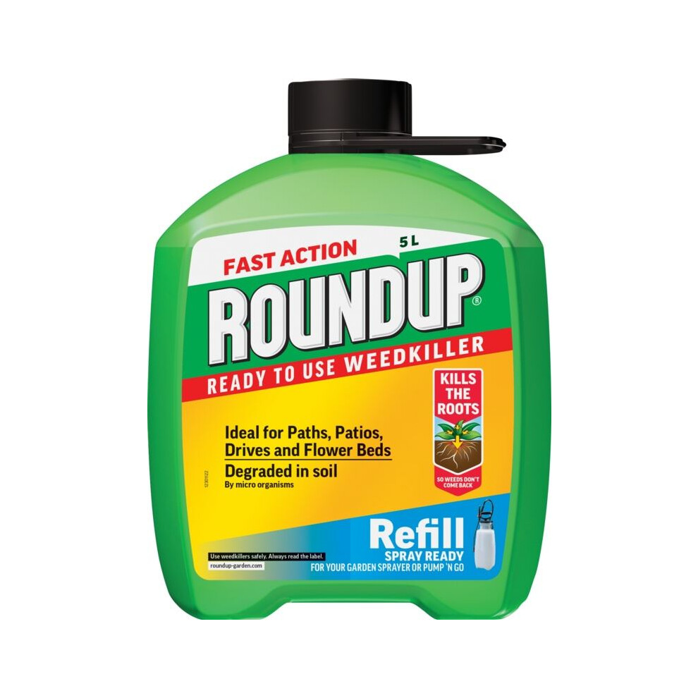 Roundup Fast Action Total Weedkiller 5L Refill