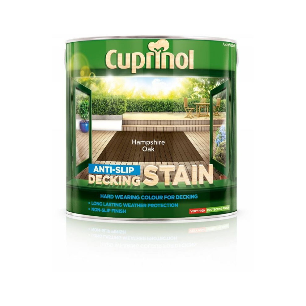 Cuprinol 2.5L Anti Slip Decking Stain Hampshire Oak