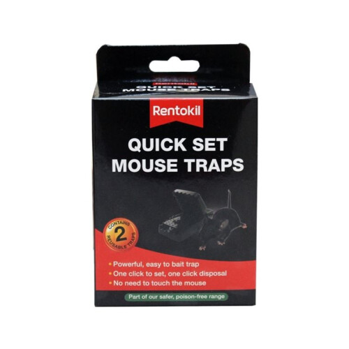 Rentokil FQ26 Quick Set Mouse Traps Twin Pack