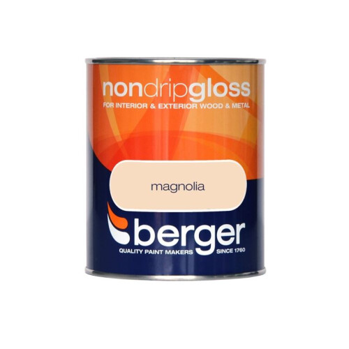 Berger Non Drip Gloss 750ml Magnolia