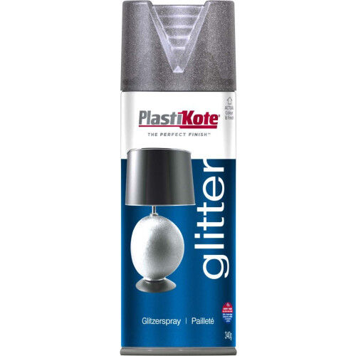 PlastiKote Plasti-Kote PKT173 Glitter Effect Spray Silver 400ml