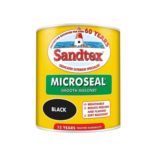 Sandtex Sandtex - Smooth Masonry Paint 1L - Black 2