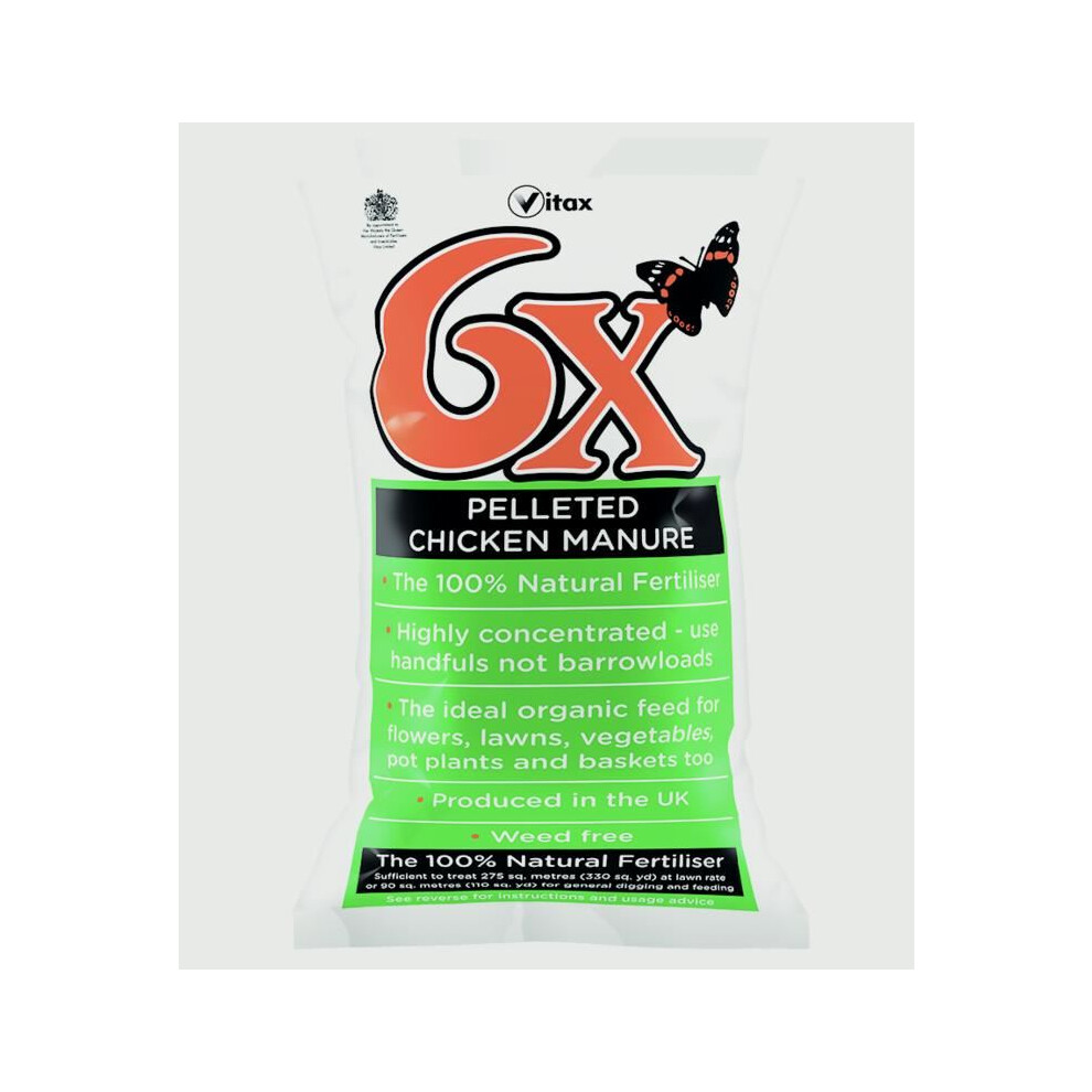 Vitax 6X Odourless Pelleted Chicken Fertiliser 20Kg