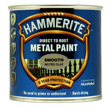 Hammerite SFMC250 Direct to Rust Smooth Finish Metal Paint Muted Clay 250ml
