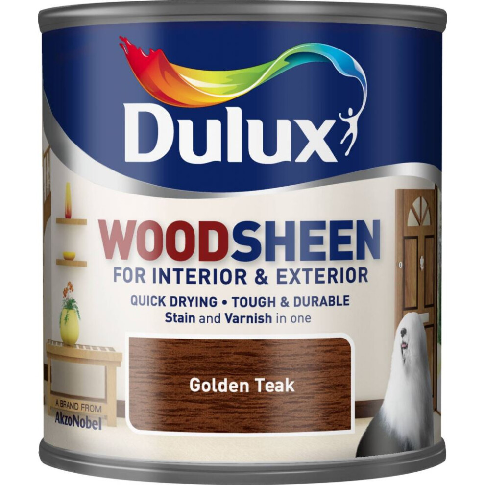Dulux Quick Dry Interior/ Exterior Woodsheen Golden Teak 250Ml