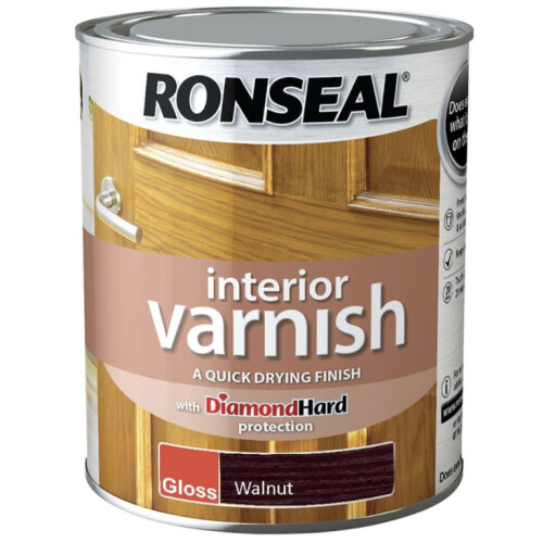 Ronseal Ronseal 750ml Quick Dry Gloss Interior Varnish - Walnut 1