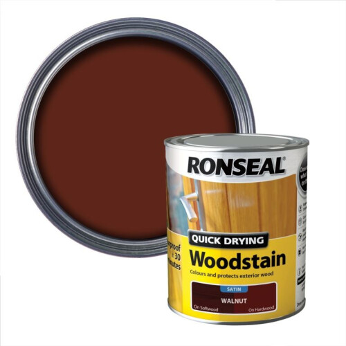 Ronseal Ronseal 8737 Quick Drying Woodstain Satin Walnut 750ml 1