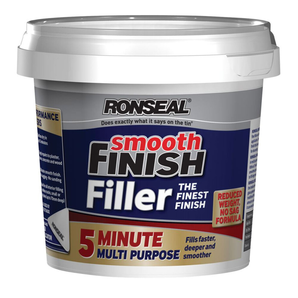 Ronseal 36563 Smooth Finish 5 Minute Multi Purpose Filler Tub 290ml