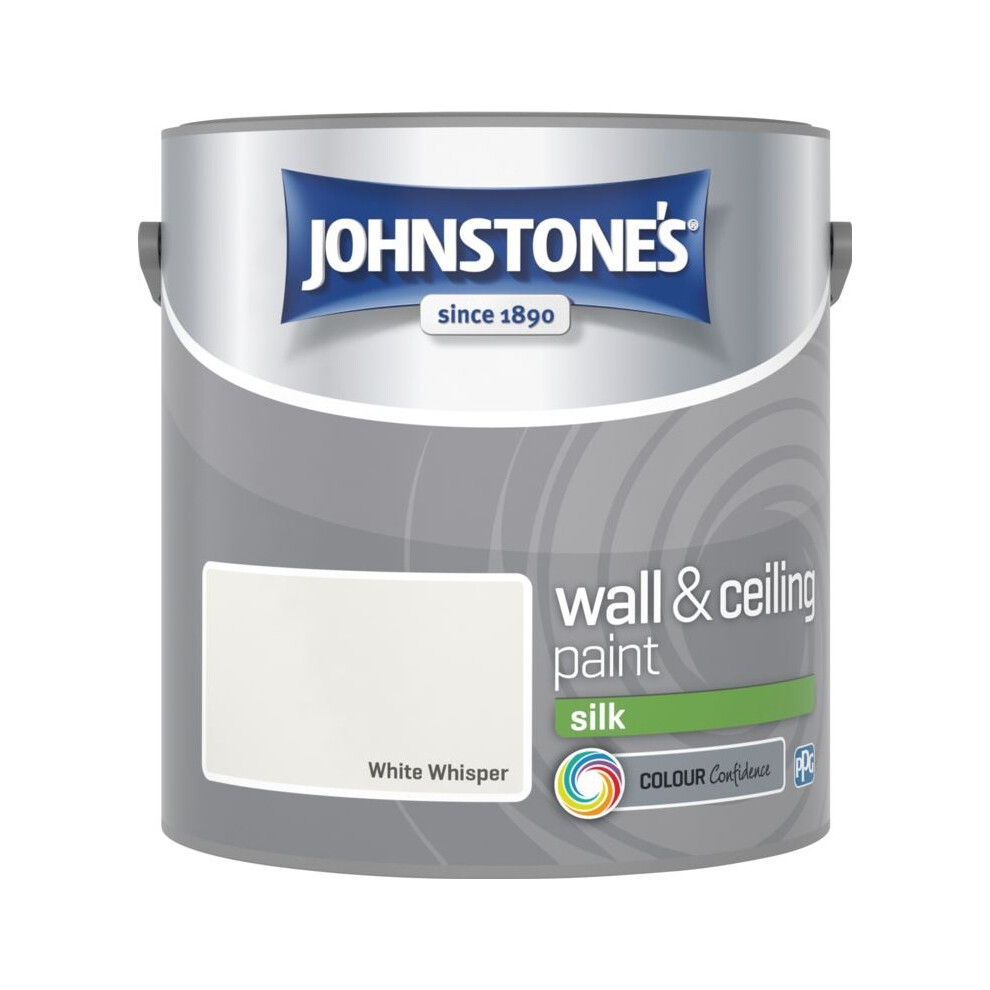 (White Whisper, 2.5l) Johnstones Silk Emulsion Paint