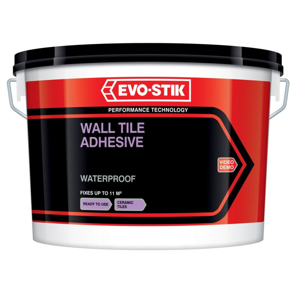 Evo-Stik 30812633 Waterproof Wall Tile Adhesive 10 Litre