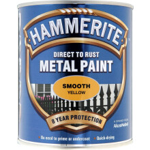 Hammerite SFY750 Direct to Rust Smooth Finish Metal Paint Yellow 750ml