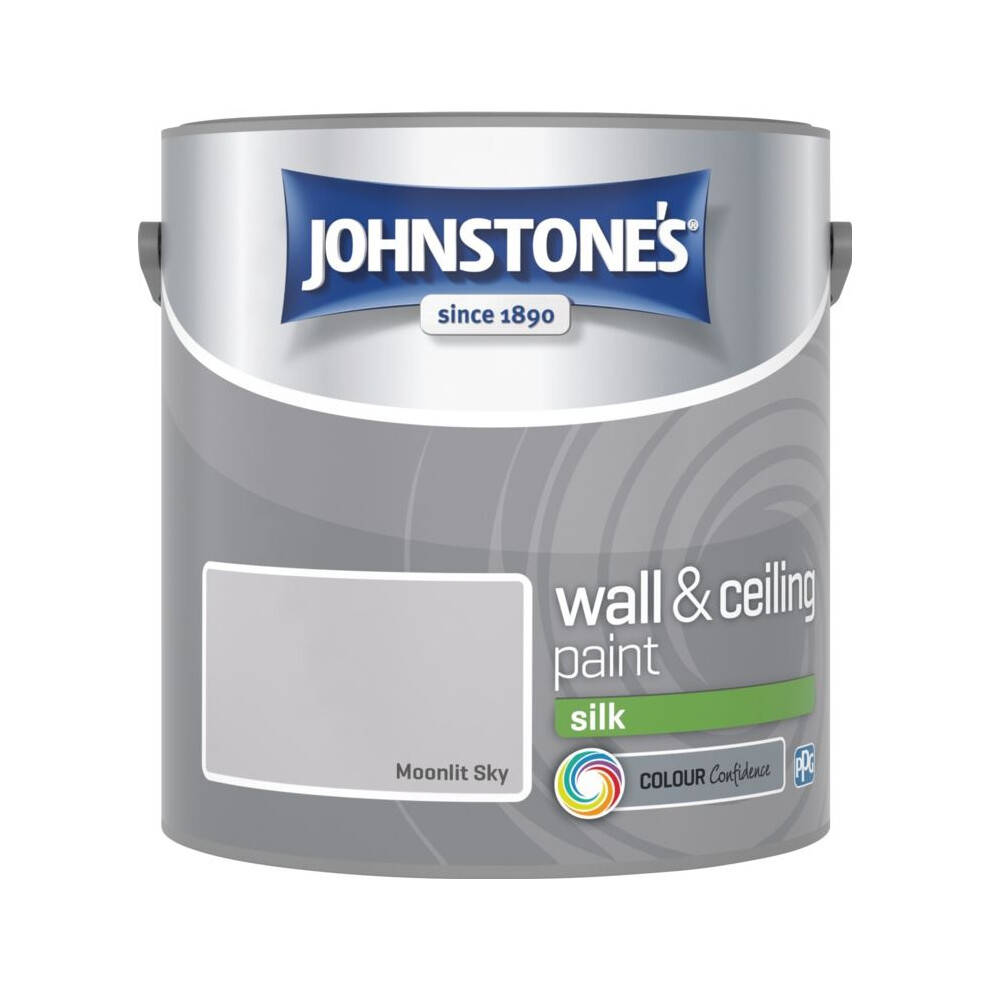 (Moonlit Sky, 2.5L) Johnstones Silk Emulsion Paint 5010426758107