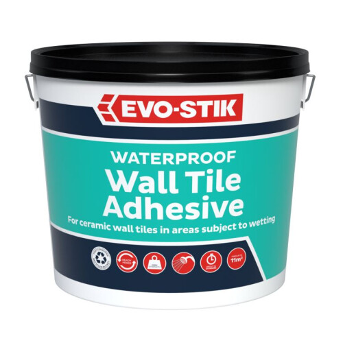 Evo-Stik 30812633 Waterproof Wall Tile Adhesive 10 Litre 1