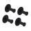4Pcs Single Hook Wall Mounted Coat Hook-Black nail free glue 1