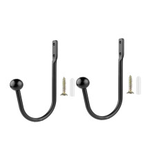 2/4Pieces Black Aluminum Alloy Curtain Holdbacks Designs for-2