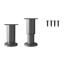 Set of 2 Adjustable Height Furniture Legs Coffee-Gray 8 to 12cm