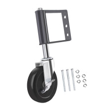 Practical Gate Casters With Adjustable Spring-4 inch black