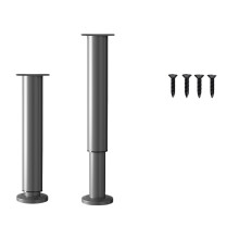 Metal Adjustable Furniture Legs Heavy Duty Legs-Gray 42 to 76cm