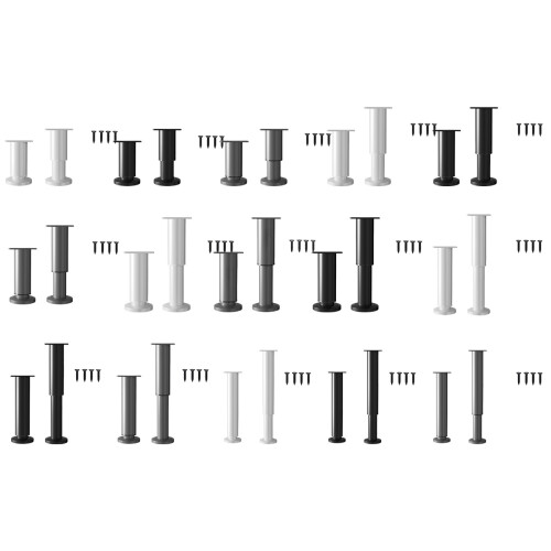 Set van 2 in hoogte verstelbare-Wit 25 tot 42 cm 2