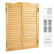 Porte Battante Double-Duoku-805x28x1060 mm-Porte Saloon en Bois de Pin avec Charnières-Quincaillerie-Facile à Installer