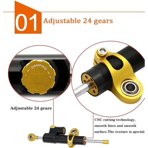 Motorcycle Steering Damper for CB650F 20142020 with Bracket Set for Enhanced Speed Stability 1