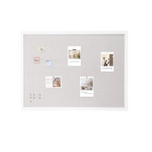 Tableau en Liège Blanc-Duoku-48"x36"-Surface en Lin-Tableau d'Affichage Mural Élégant pour Maison, L'école, Bureau