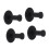 4Pcs Single Hook Wall Mounted Coat Hook-Black nail free glue 1