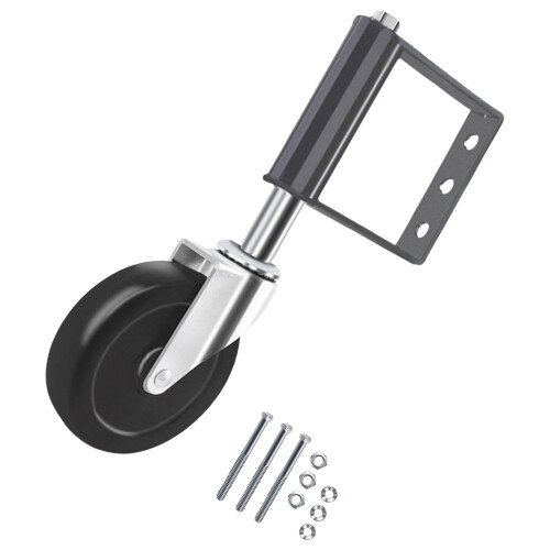 Spring Loaded Gate Caster Wheel Heavy Duty Gate-5 inch black