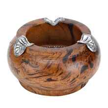 Vintage Style Wooden Ashtray For Cigar Enthusiasts, Outdoor Durable Elegantly Carved Cigar Holder With Heat Resistant Design, Eco Friendly Moisture