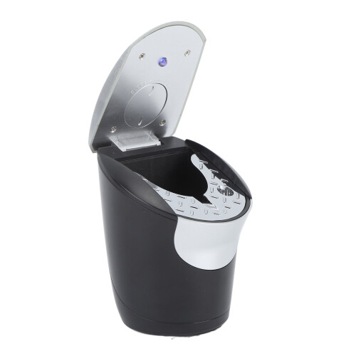 Automatic Light Ashtray Insert Fireproof Material LED Blue Smokeless Design Diffuser Removable Built-In Replaceable Button Battery Compact And Portabl 2