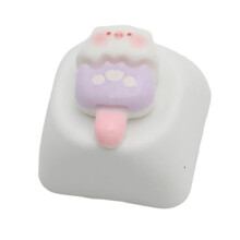 Lovely Piggy Resin Keycaps For Mechanical Keyboards-White