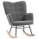 Homcom HOMCOM Wingback Rocking Chair for Nursing w/ Steel Frame Dark Grey 2