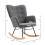 Homcom HOMCOM Wingback Rocking Chair for Nursing w/ Steel Frame Dark Grey 3