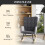 Homcom HOMCOM Wingback Rocking Chair for Nursing w/ Steel Frame Dark Grey 6