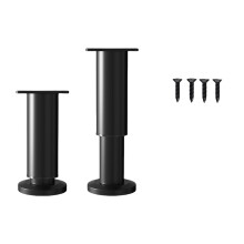 2 Set Adjustable Furniture Legs Bed Support-Black 12 to 18cm