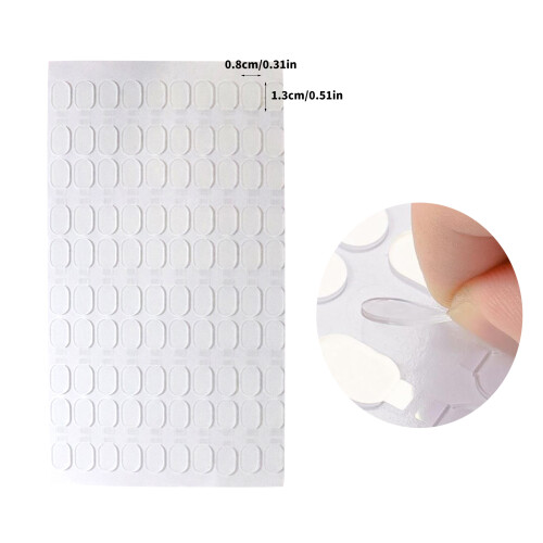 Mastic adhésif transparent amovible sans trace, 100 pièces, 2
