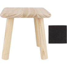 Kinderhocker, Holz, gewachst und geölt, glatte Oberfläche für einfache Reinigung in Kinderbereichen wie Wohnzimmern, Spielzimmern, Schlafzimmern,