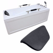Spa-Bäder Kissen PU Badewannenkopfstütze Wasserdichtes Badekissen 265x150x60mm SCHWARZ Badewannenkissen für den Nacken Kopfstützen Freie Schiffe